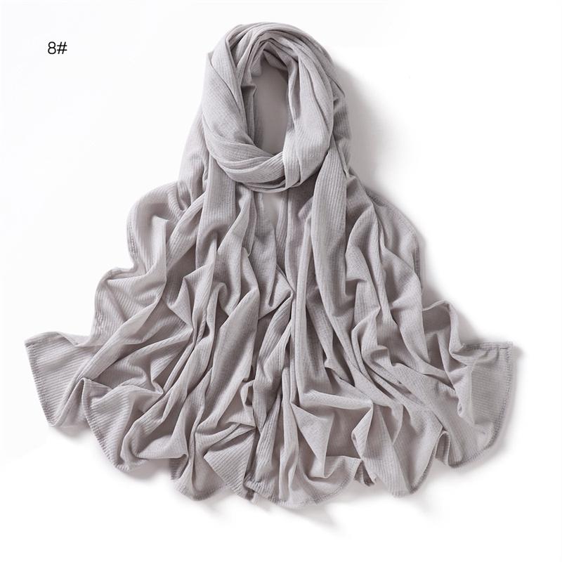 Einfacher Weicher Atmungsaktiver Ramadan Jersey Hijab Schal Wickeltuch Elastische Foulards Schal Arabischer Snood Islamischer Muslimischer Turban Stirnband 170*70cm
