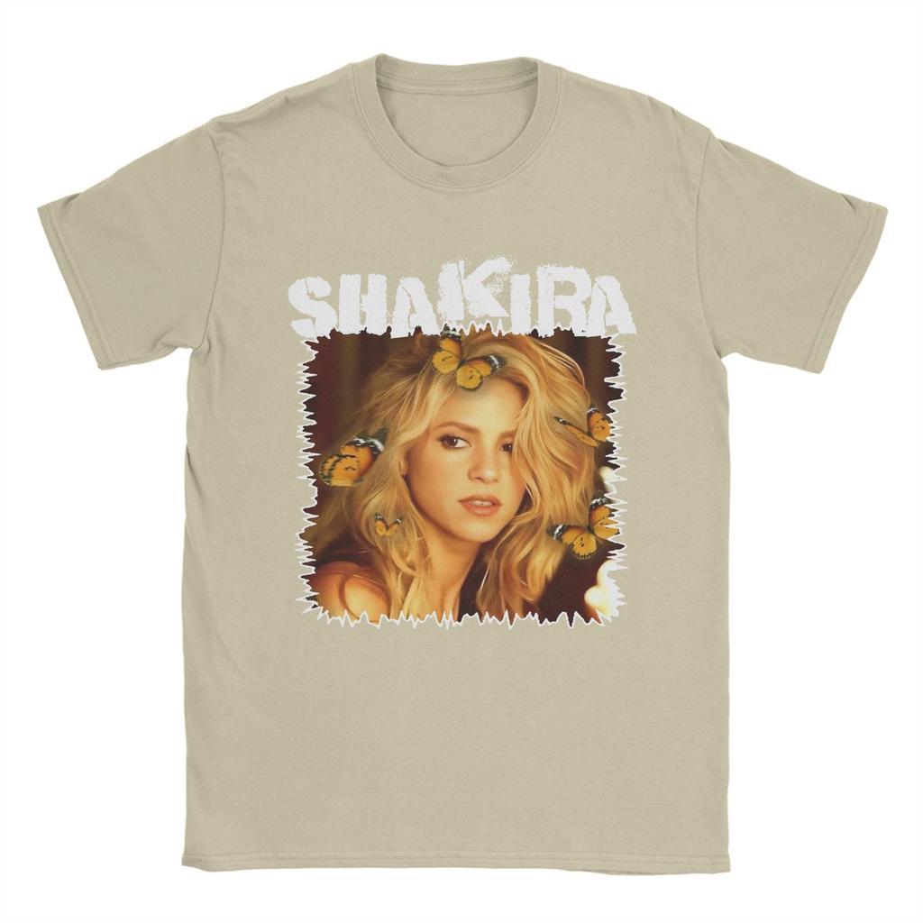 Pánská trička Singer Shakira Bavlněné oblečení Úžasná trička s krátkým rukávem a kulatým výstřihem Velká velikost triček