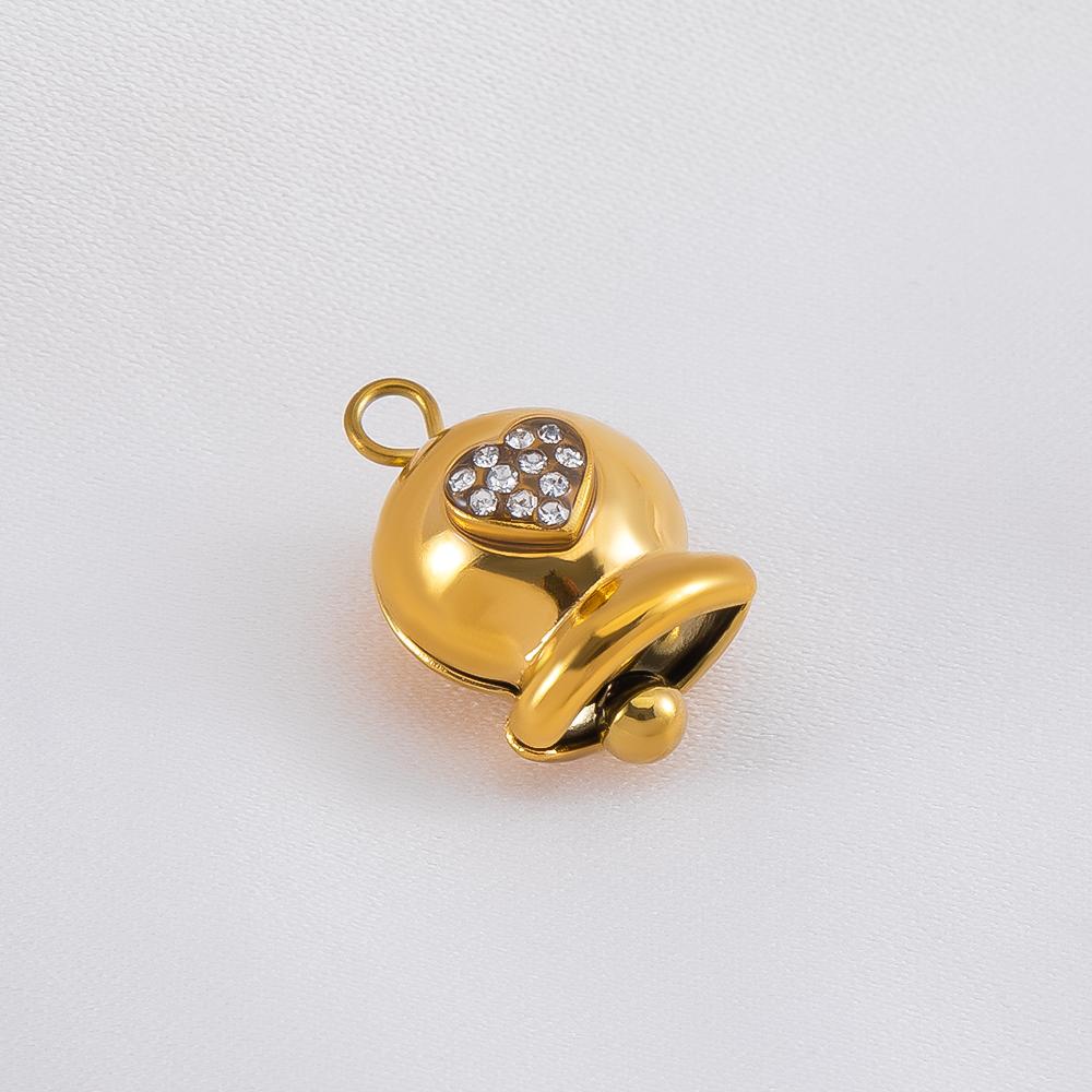 5pcs Stainless Steel Golden Bell Pendant Daisy Flower Charm DIY Necklace Bracelet Jewelry Making Material Needle Thread Supplies