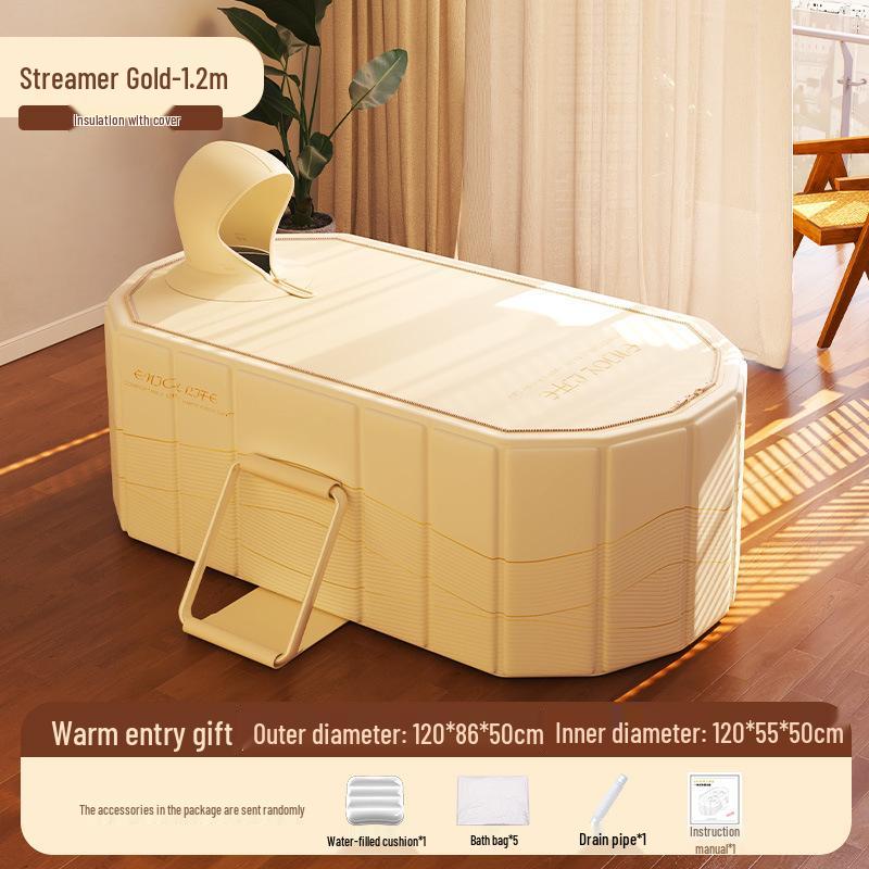 Faltbare Schaumbadewanne für Erwachsene und Kinder - Ganzkörper-Dampfbad, Duschwanne in großer Größe