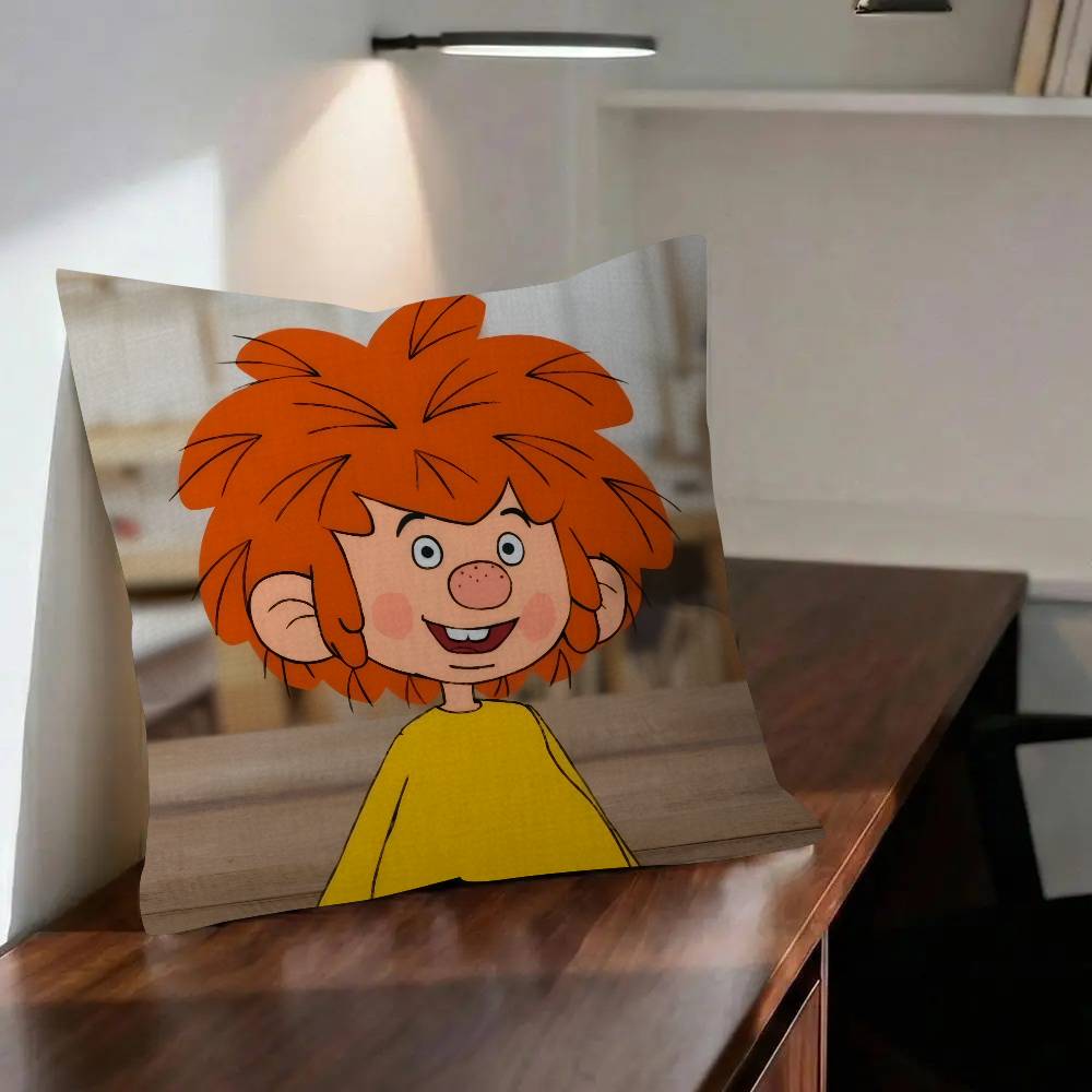 MMeister EEder e il Suo PPumuckl Cuscino Personalizzato Copricuscino Camera da Letto Decorazione Festa Federa Compleanno Regalo per Bambini