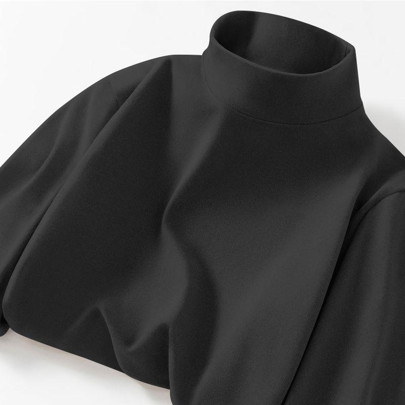 

Унисекс приталенная флисовая рубашка с длинным рукавом и полуводолазкой для осени и зимы 5XL (180-200 lbs) чистый/серый