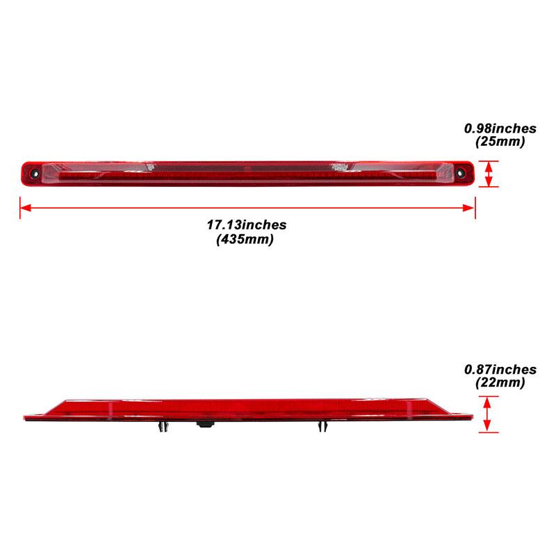 For Chevrolet Silverado 2500HD 3500HD For GMC Sierra 2500HD 3500HD Red Lens Rear Red Led Tailgate Brake Light OEM: 15248604