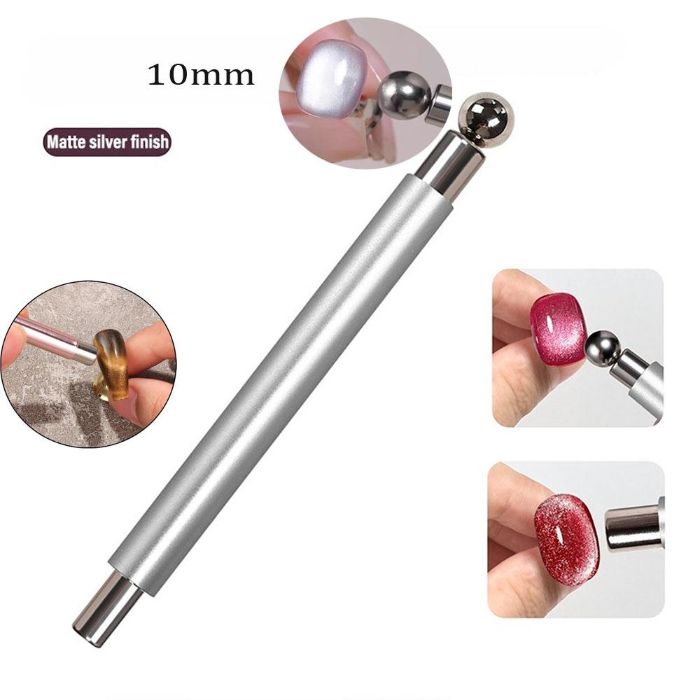 Dual-Head Magnetic Cat Eye Stick - Round Steel Cylinder Magnet for 3D Nail Art & French Manicure, Professional Gel Polish Tool