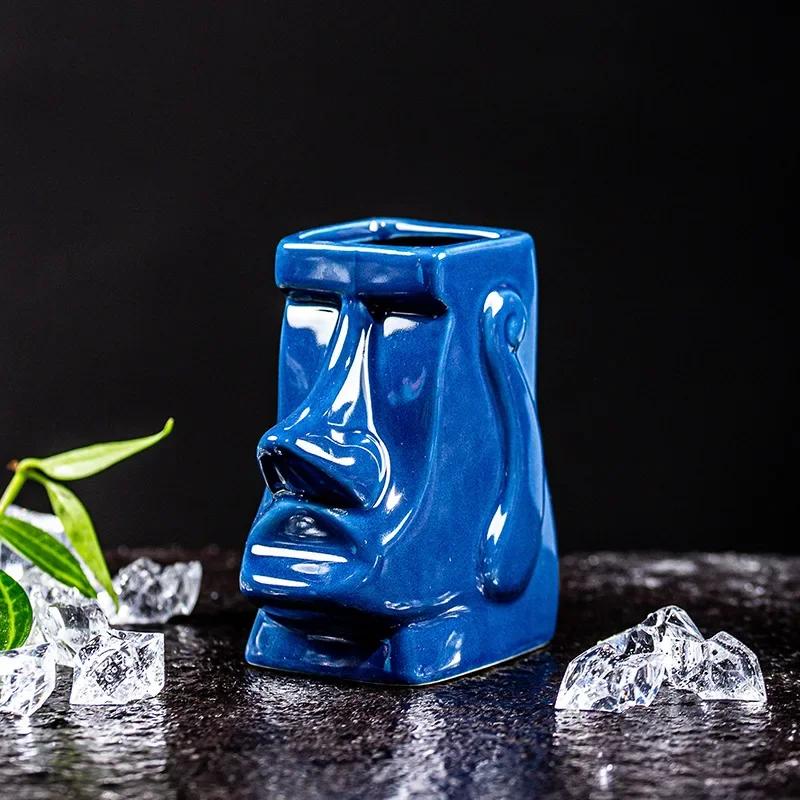 100ml Tiki Mug Ceramic Hawaii Style Cocktail Cup Creative Tiki Cups Home Decor Creative Funny Cup Beer Beverage Mug Luxury Gifts
