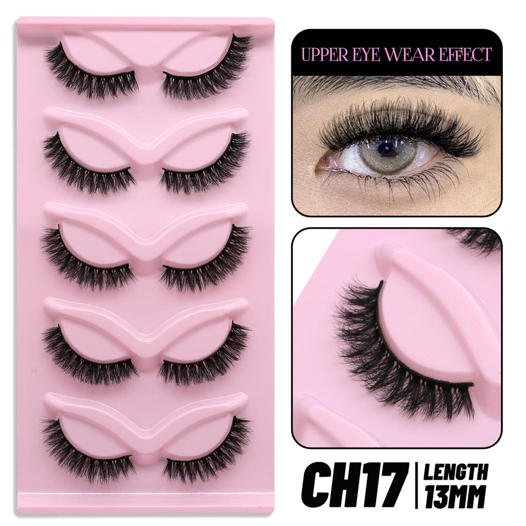 Cat Eye Lashes Faux Mink Eyelashes Natural Long Winged End Eye Elongated Eyelashes Faux Cils Eyelashes Extension