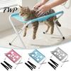Mesh Pet Grooming Support Hammock with Stand, Folding Cat Table, Elevated Platform Washing Station for Cats Dogs Nail Trimming Holder