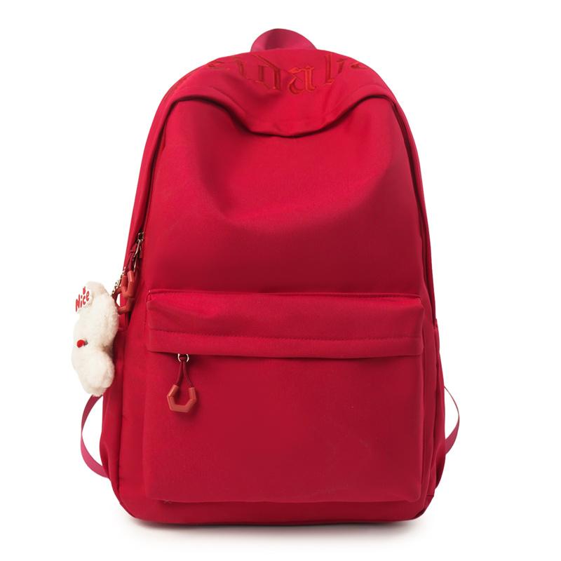 Plecak studencki w jednolitym kolorze dla kobiet o dużej pojemności