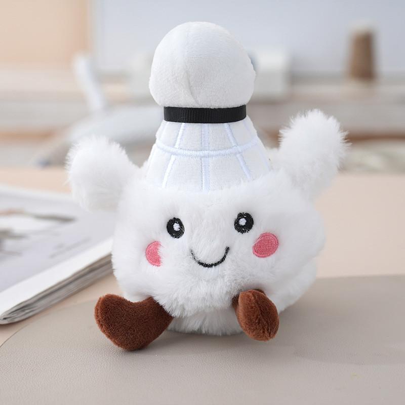 Badminton Keychain Plushie With Pp Cotton Filling For Teens Key Accessory