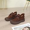 2025 Vintage Brown Ankle Boots: Soft Sole, Genuine Leather, Women's Thick Sole Martin Style