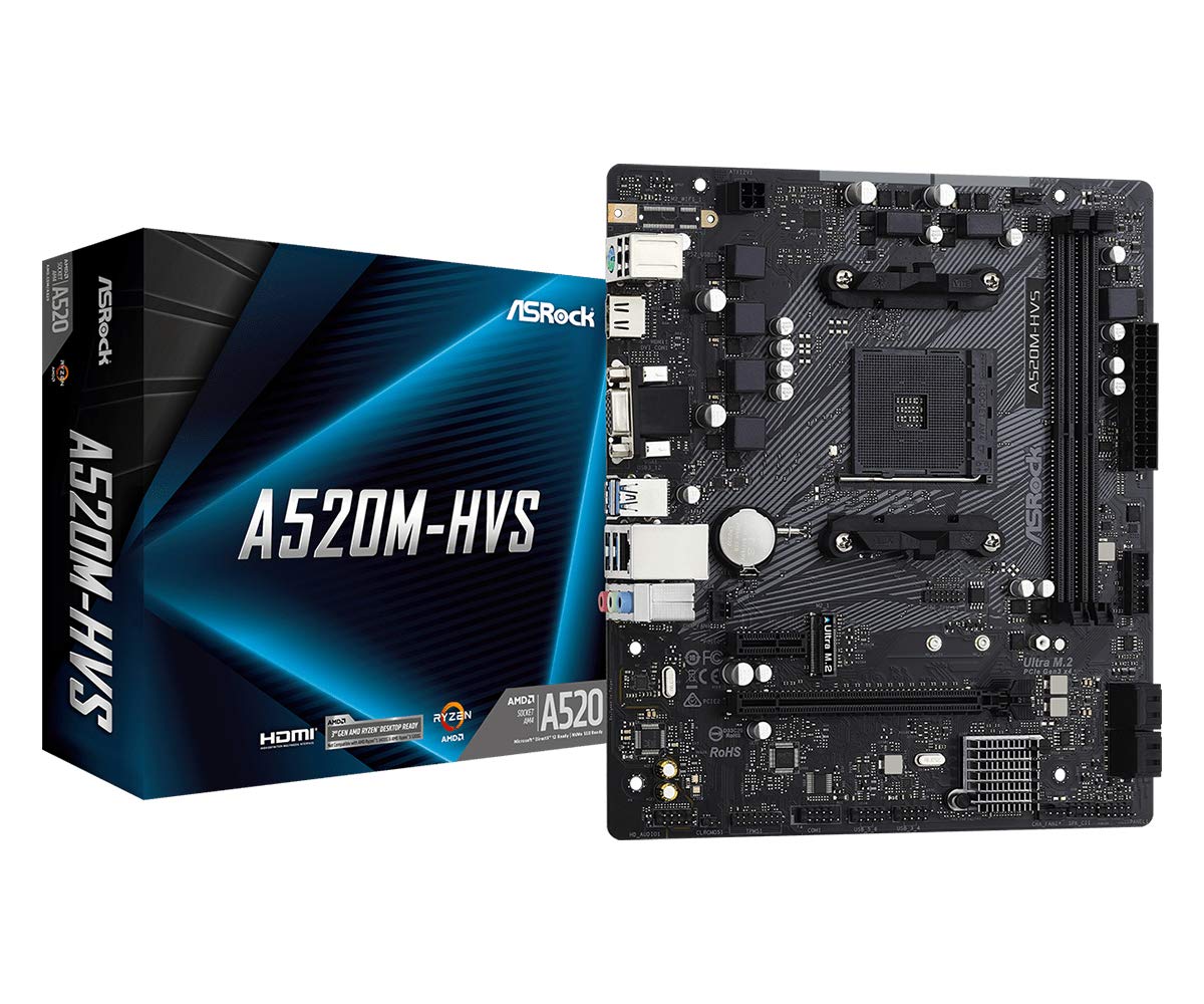 

Материнська плата ASRock AMD A520 Socket AM4 Micro ATX DDR4-SDRAM