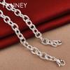 Fine 925 Sterling Silver 18 Inches Luxury Lock Pendant Necklace For Women Men Charm Fashion Wedding Gift Jewelry
