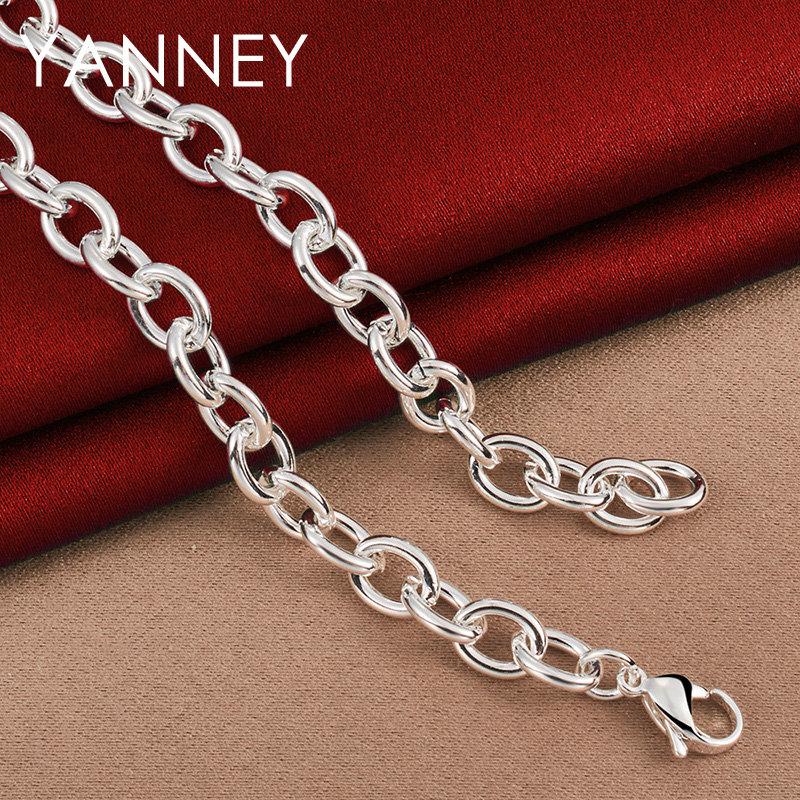 Fine 925 Sterling Silver 18 Inches Luxury Lock Pendant Necklace For Women Men Charm Fashion Wedding Gift Jewelry