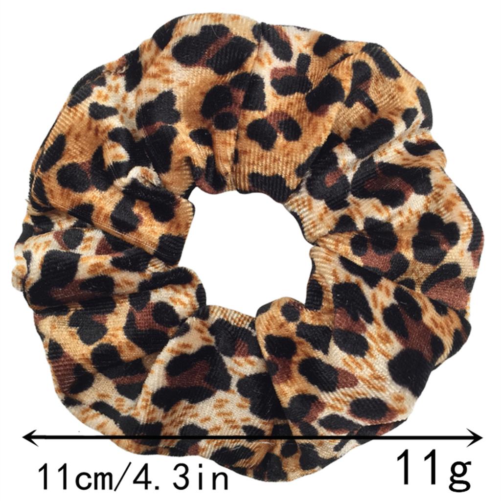 6pc/lot Scrunchies Velvet Hair Accessories For Women Elastic Bands Leopard Small and Large size Ponytail Headwear Holder