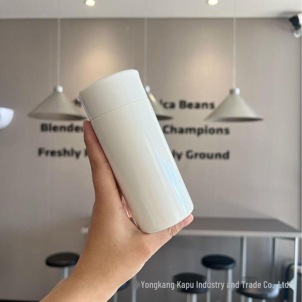 Nerezový hrnek do kapsy Macaron 316, 200ml Mini termoska, Přenosný, Neopařující, Roztomilý design.