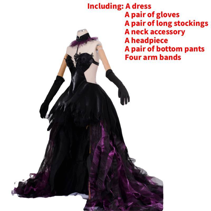 

Puella Magi Madoka Magica Akemi Homura Cosplay Costume With Mesh Fabric For Anime Role Play M