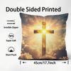 Cross Hot Cushion Cover Plush Fabric Soft DoubleSided Printed Sofa Warm Winter Home Child Gift Pillow Case