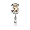 Goose Badge Reel Funny Retractable Id Holder Acrylic Badge Reel Glitter Doctor Id Badge Holder For Key Card Holder Teachers