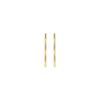 Earrings - LUXENTER - Viata - 18k Gold Plated - White Zirconia - Stud 47.7 Mm