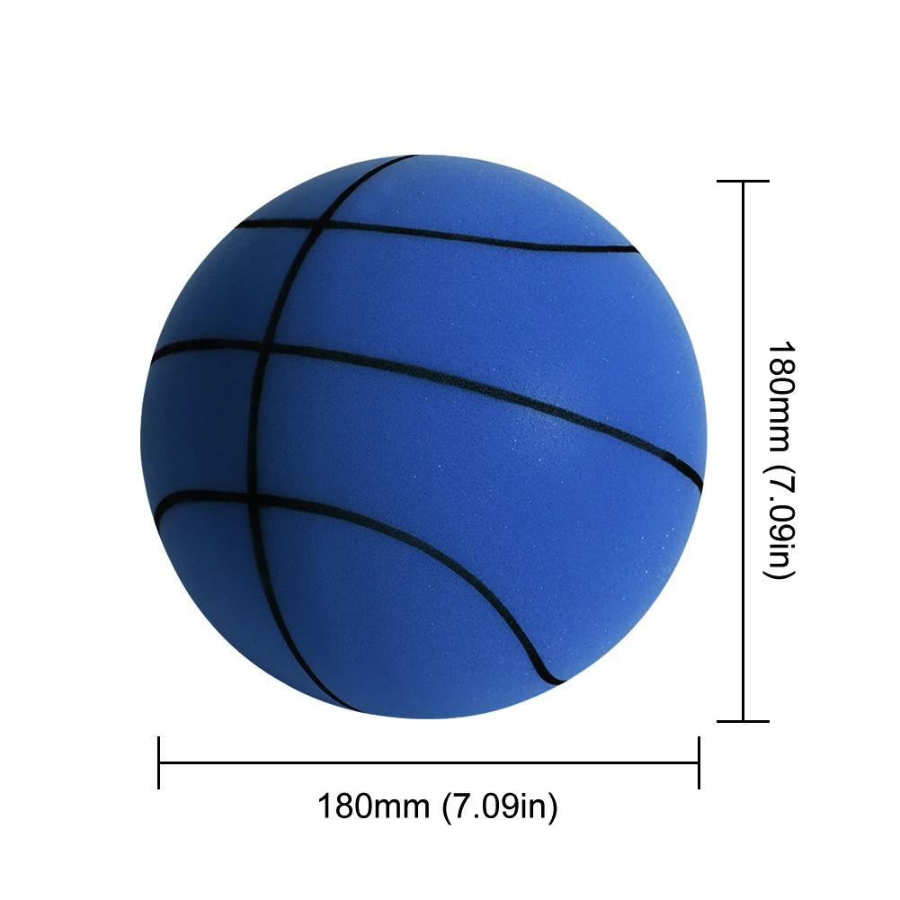 24cm/21cm/18cm Silent Basketball High-Resilience Dribbling Basketball Mute Bouncing Basketball for Various Indoor Activities