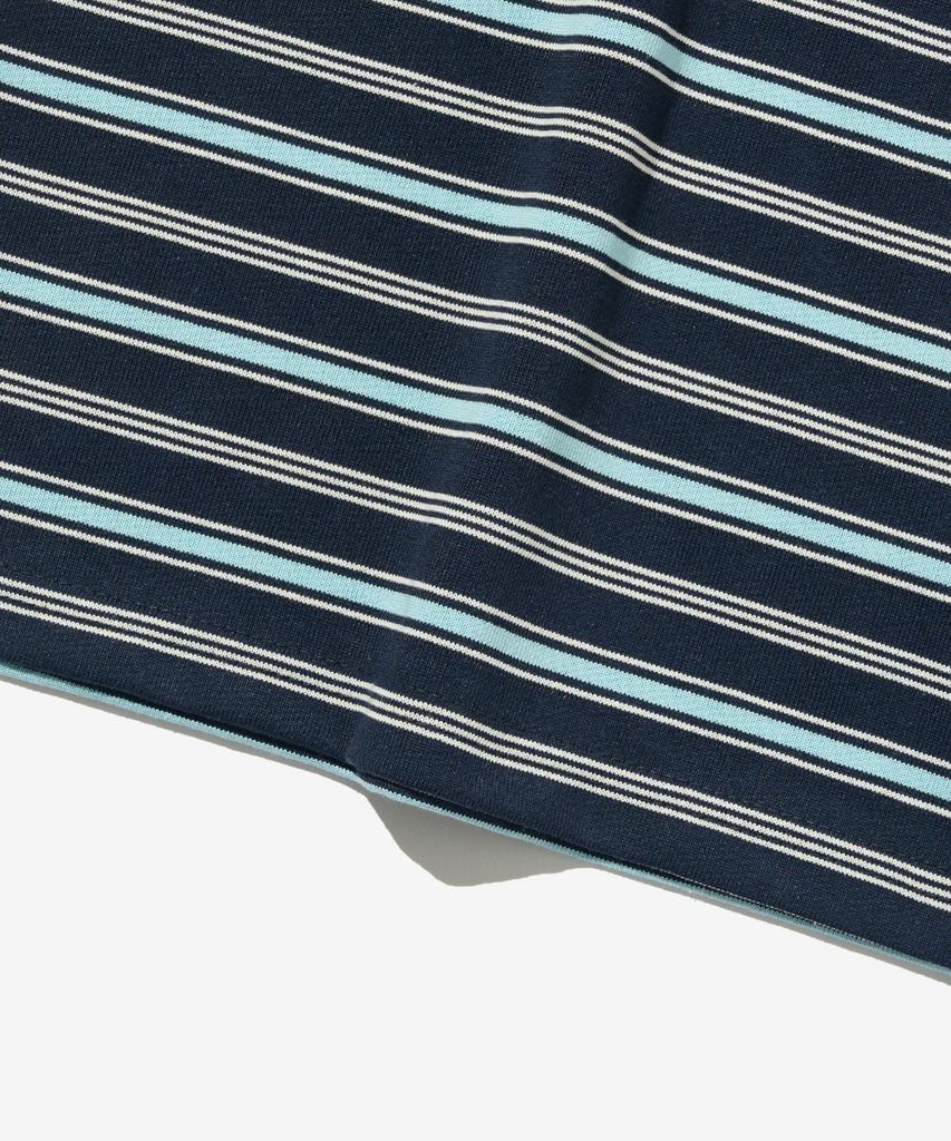 TAILOR STUDIO Authentic Soft Logo Stripe T-Shirt (Navy/Blue)