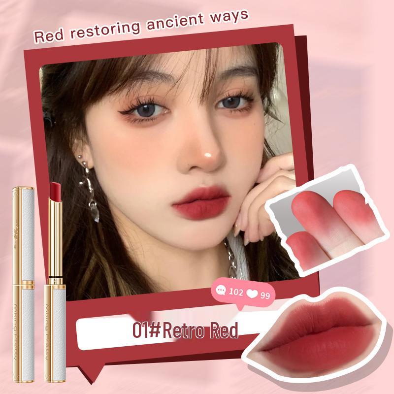 Lambskin Moisturizing Matte Velvet Lipstick - Non-stick & Long-lasting Stiletto.