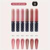Fischschuppen Lipgloss Sechs Diamanten Perlglanz Nude Farbe Magischer Lipgloss Wasserdicht und Nicht Leicht Abzufallen Make-up Lippenstift Set