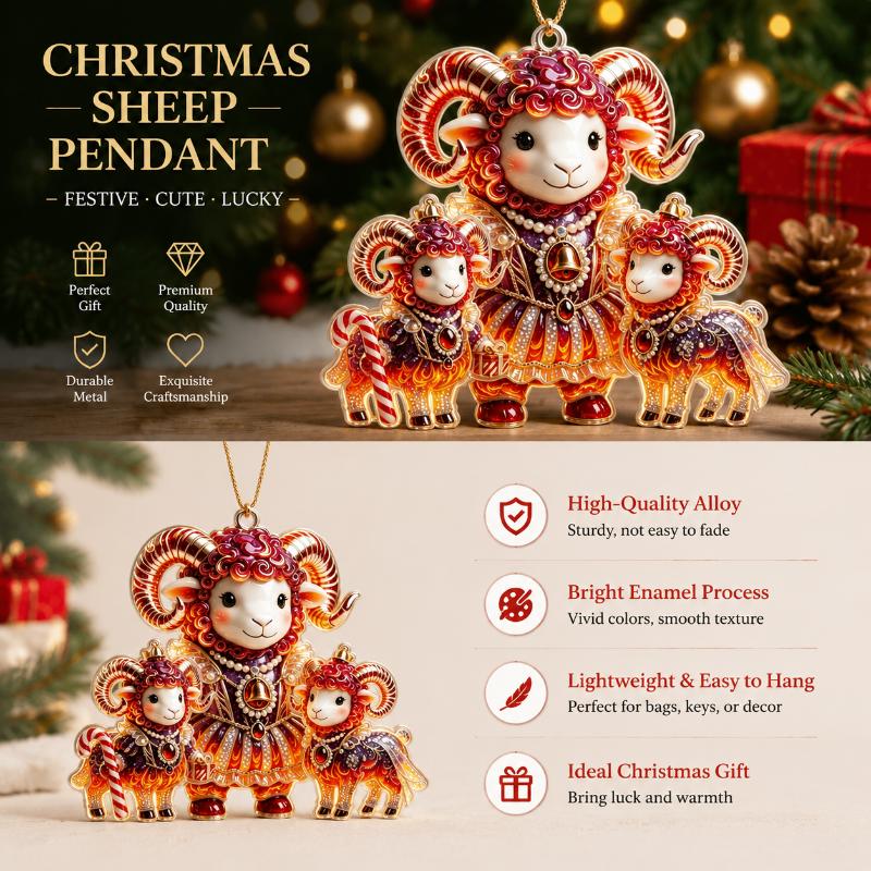 Acryl Chinesisches Tierkreiszeichen Ziege Hängendes Ornament Glückverheißend Rot Gold Für Frühlingsfest Neujahr Hausdekoration