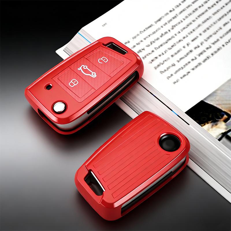 For Volkswagen Vw Polo Golf 7 Mk7 Tiguan Passat For Seat Ateca Leon For Skoda Octavia Kodiaq Karoq Car Key Case Cover Shell Bag