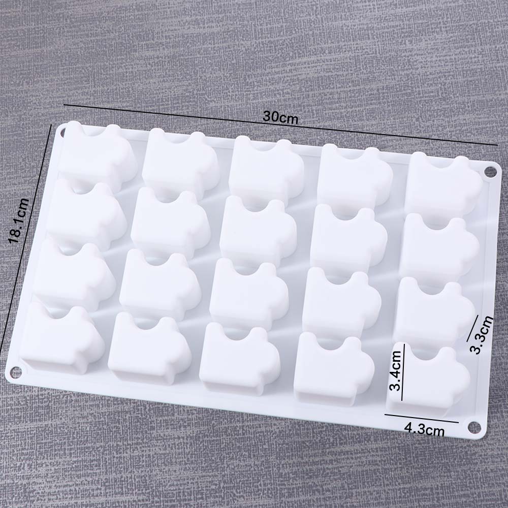 3D Puzzle Mousse Mold 20 Holes Cake Mold Soap Baking Mould  Kitchen