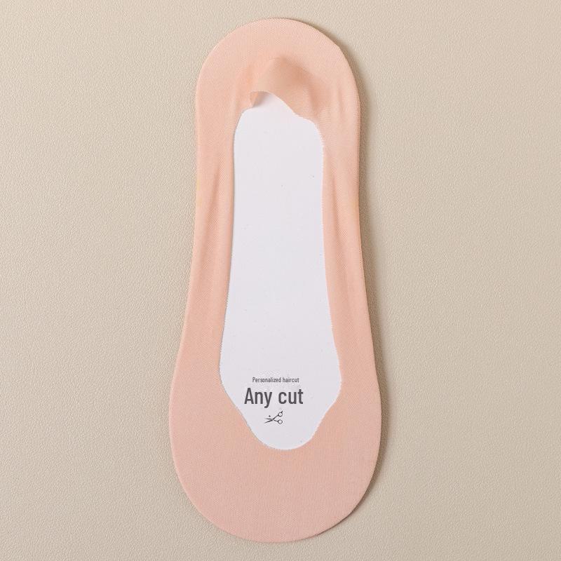 Women's Ultra-Thin Non-Slip Summer Boat Socks: Pure Cotton, Shallow, Heel-Secure, High Heel Compatible