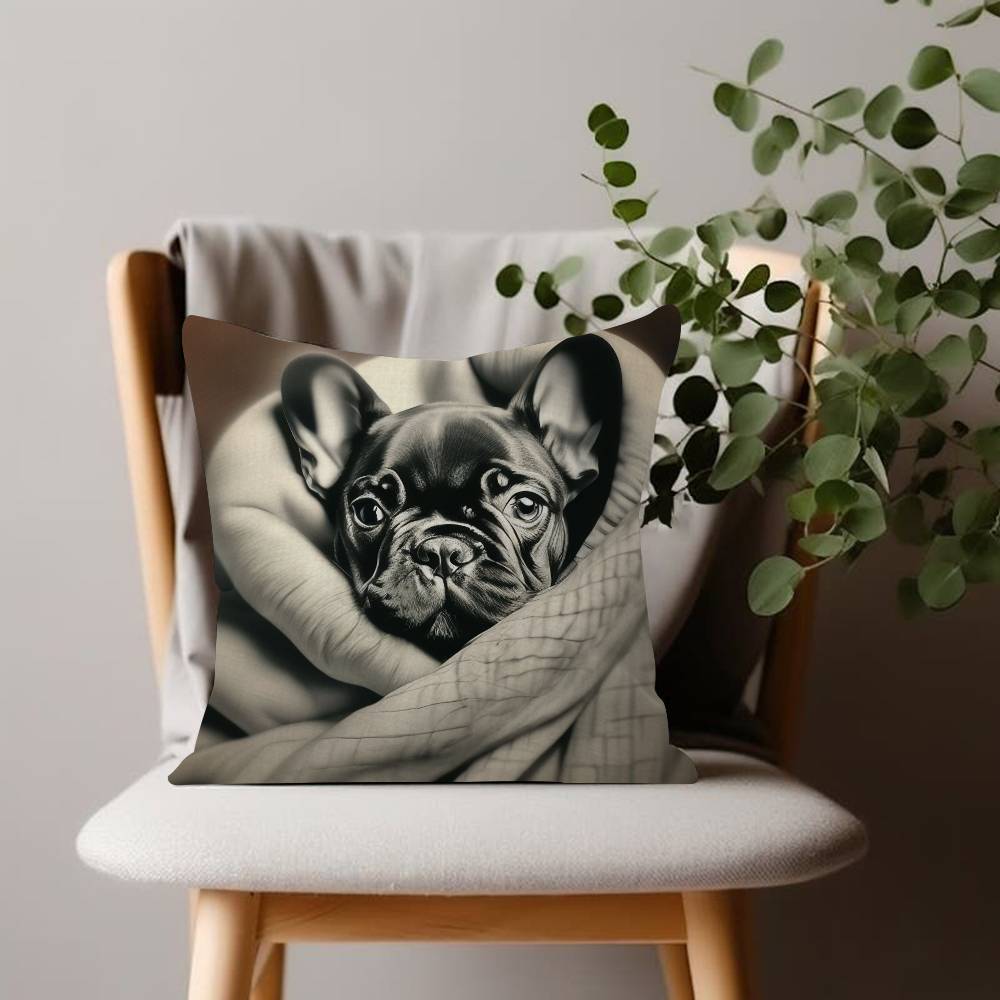 Cute Pet Mini French Bulldog Cushion Cover Decorative Pillow Sofa Home Decor Case Pillow Cases