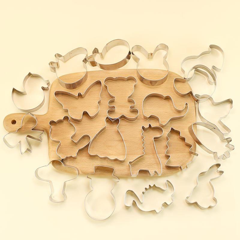 5/10Pcs Stainless Steel Cookie Cutter Diy Cake Biscuit Baking Mold Creative Kitchen Bakeware Cookie Tools Cake Decorating Moulds