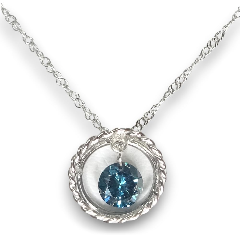 

Platinum Diamond Necklace Blue Diamond Single SI Class Swaying Laser Hole Diamond Identification Certificate ~ 0.20ct [Gem Included] [Birthstone синій