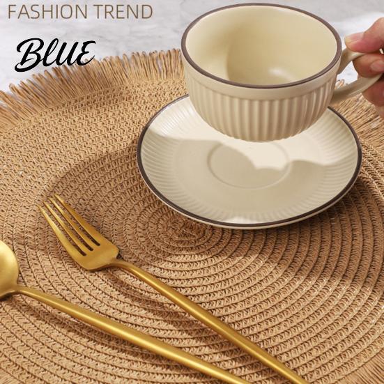 Tassel Table Mats Braided Round Placemats Woven for Kitchen Dining Large Plate Mat