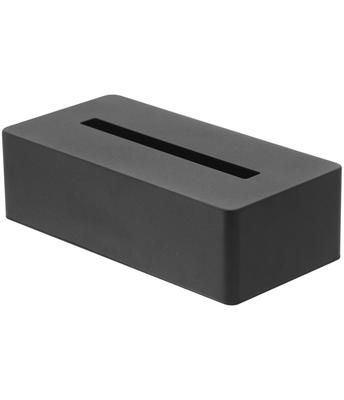 Yamazaki Tissue Case, Black, Size: Approx. W26.5 X D13.5 X H7.5cm, Tower 4216