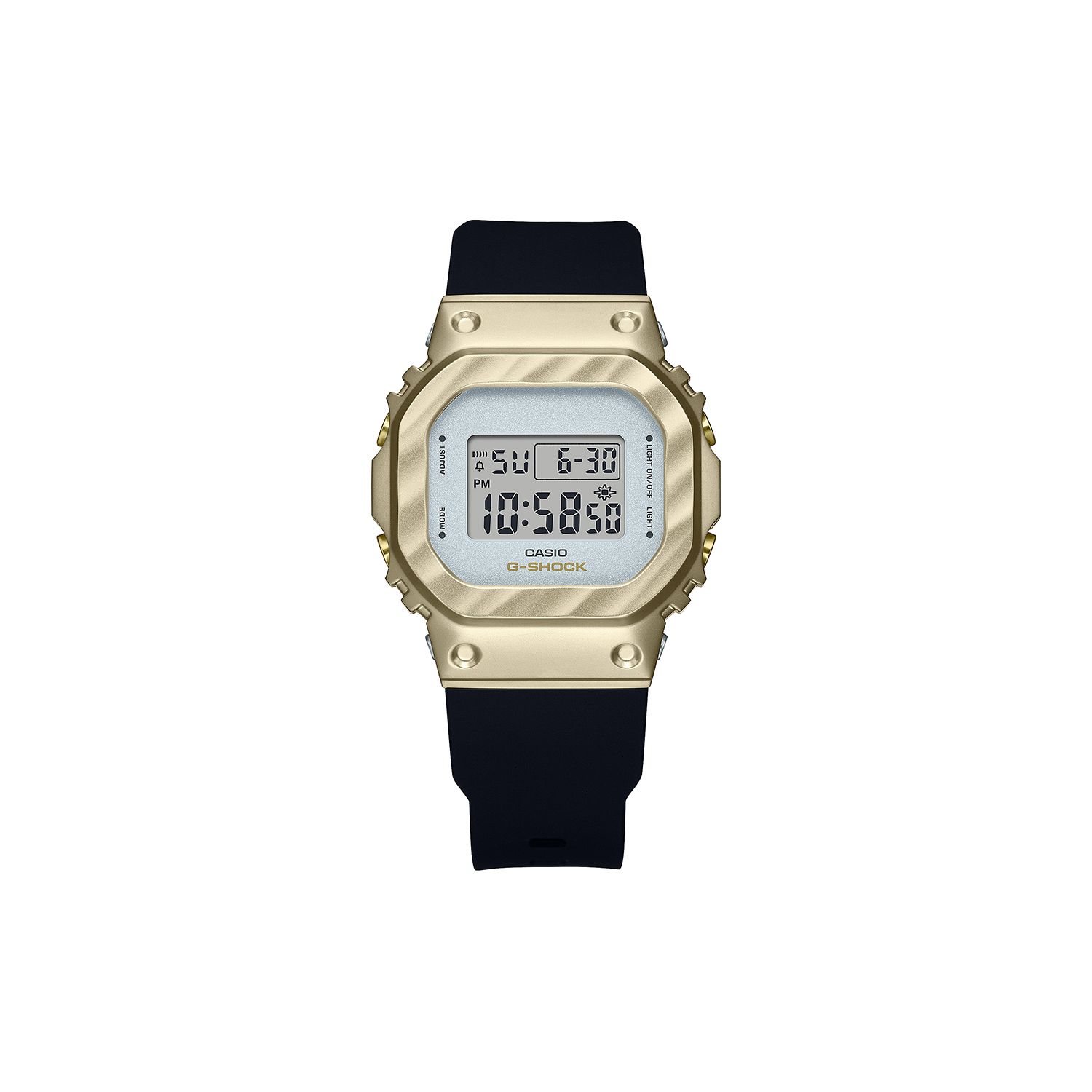 

Casio All Metal Series Square Dial Digital Metal Retro Classic Waterproof Shockproof Quartz Movement Resin Strap Women Watches Silver GM-S5600BC-1DR Silver Dial