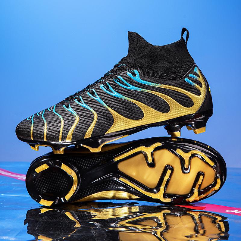 

Club Football Shoes Men S High Top Actual Combat Broken Nails Children S Student Game Training Shoes Football 35