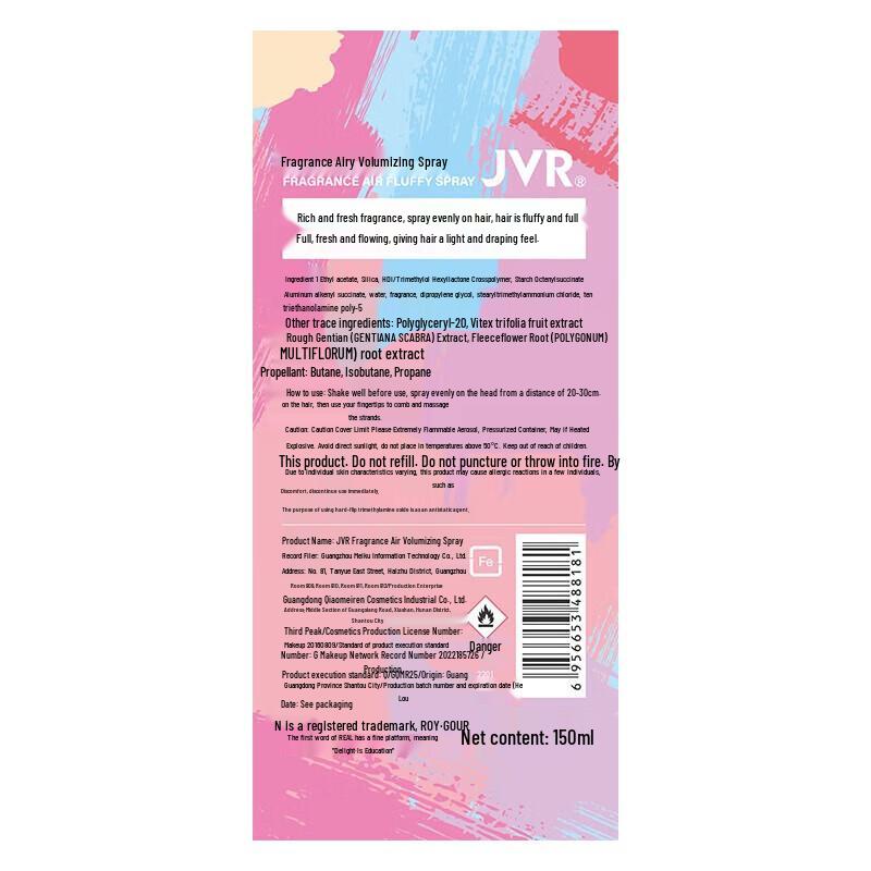 JVR Scented Airy Volumizing Hair Spray Set