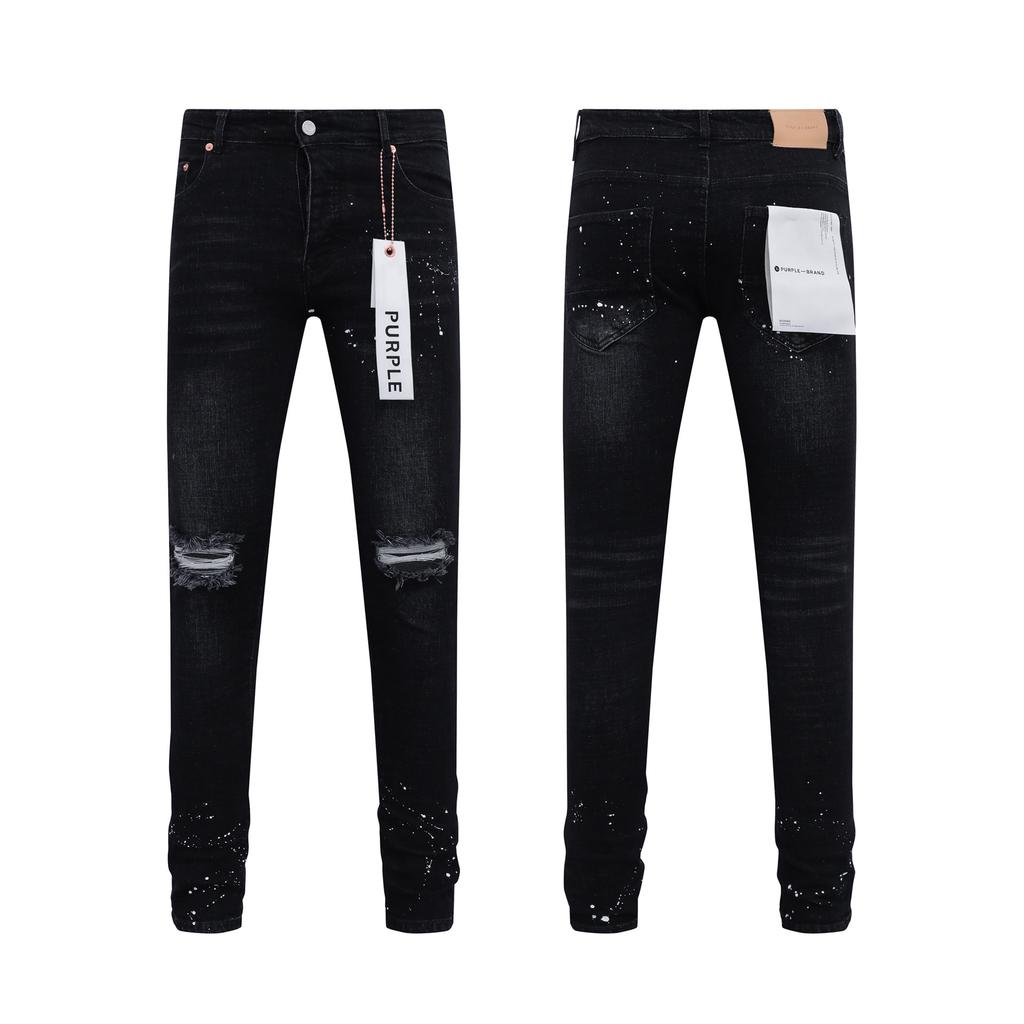 ZYLLO Retro Streetwear Men's Jeans New Trendy Low Rise Skinny Denim Pants Slim-Fit Trousers