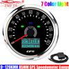 ZMFJH 7 Color LED 85MM GPS Speedometer Gauge with Antenna Auto 0-120KMH SpeedMeter High Beam Turn Light COG TRIP ODO Odometer