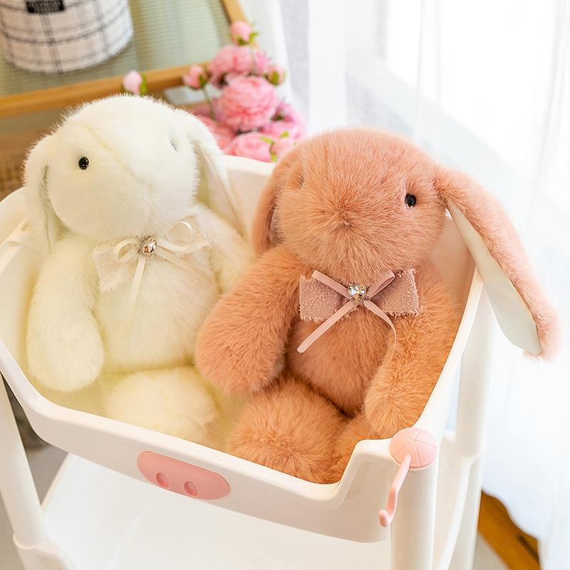 Internet celebrity bow tie, arrogant rabbit, plush toy doll, long-eared rabbit pillow, little white rabbit doll, birthday gift gift
