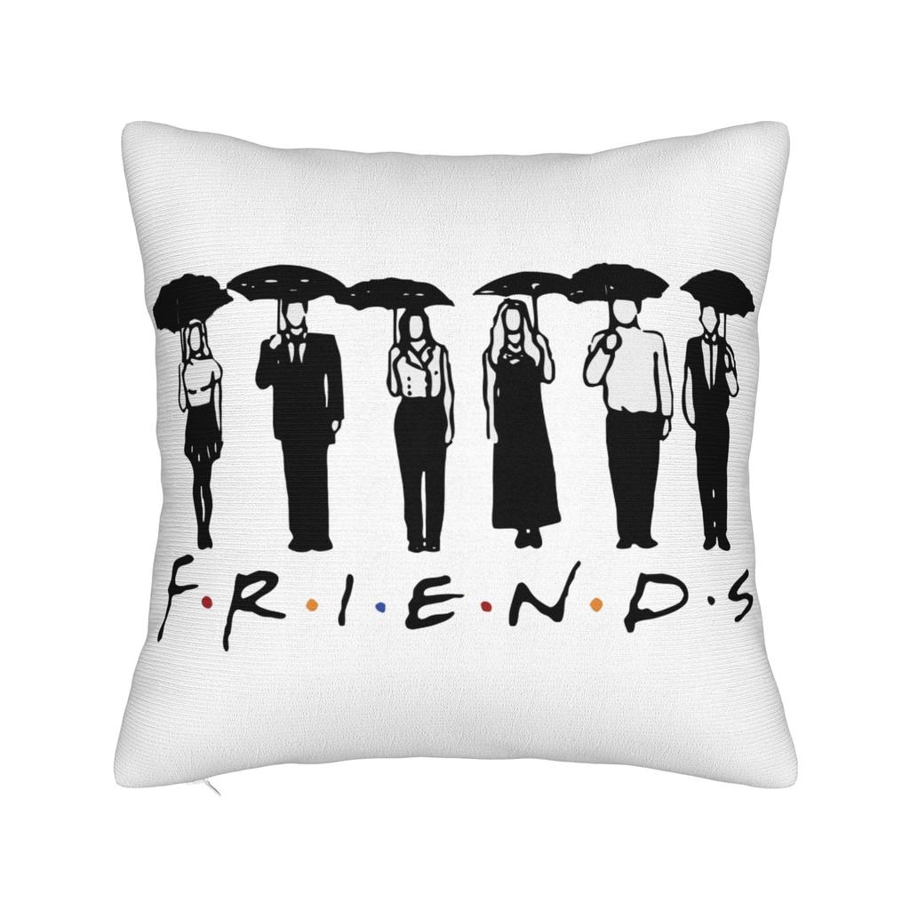 Friends Poster Pillowcase Printing Polyester Cushion Cover Decorations Tv Show Pillow Case Cover Home Zipper 45X45Cm