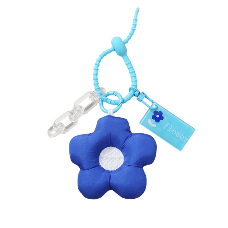 

Flower Cloth Keychain Pendant Cute Girl Bag Accessory Key Decor Gift Birthday синій