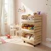 Wooden Modular Shelf for Vegetables and Fruits, 3-Tier, On Wheels | GoodFreshDecor