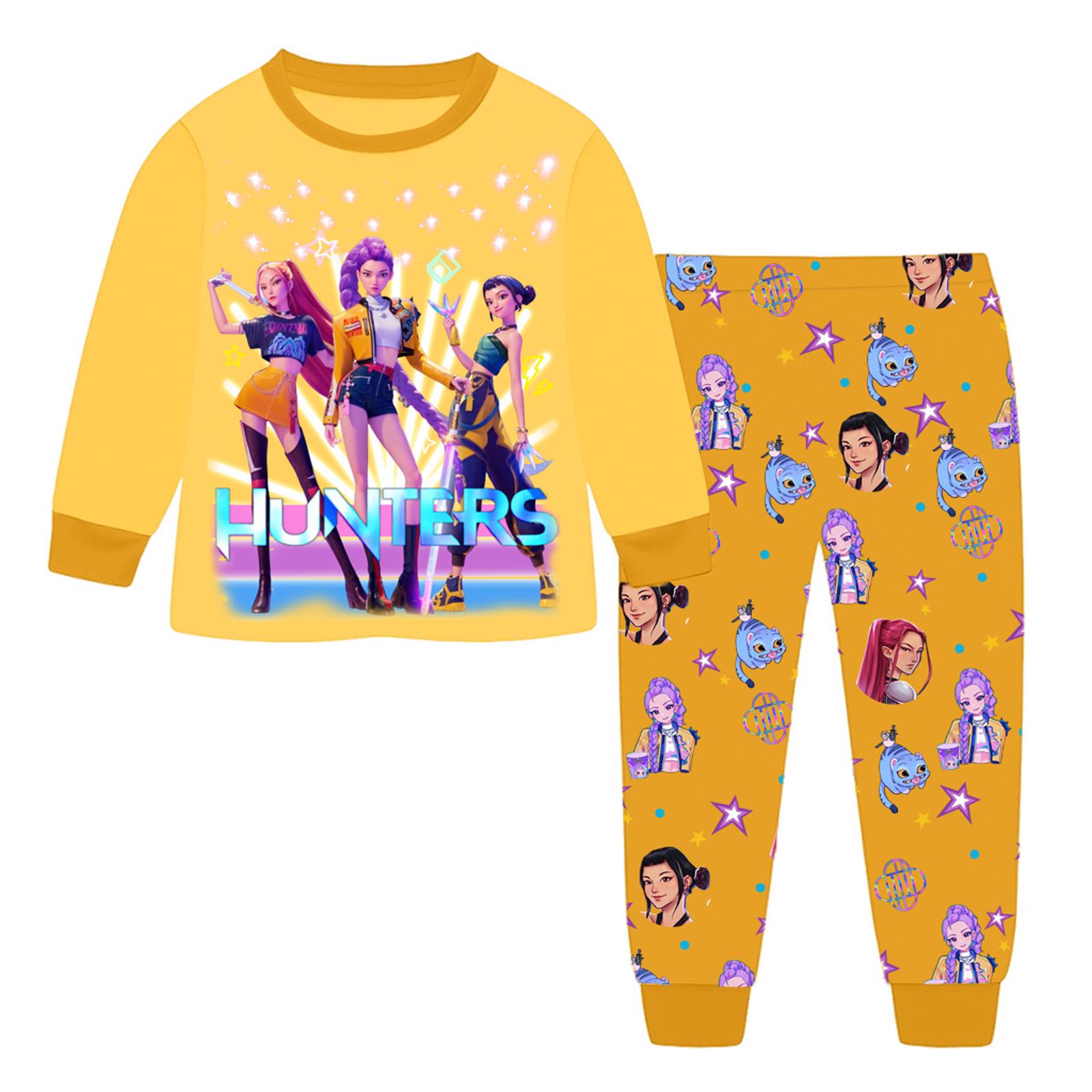 

Детский модный костюм юбка топ с круглым вырезом и длинными рукавами брюки 110 жёлтый