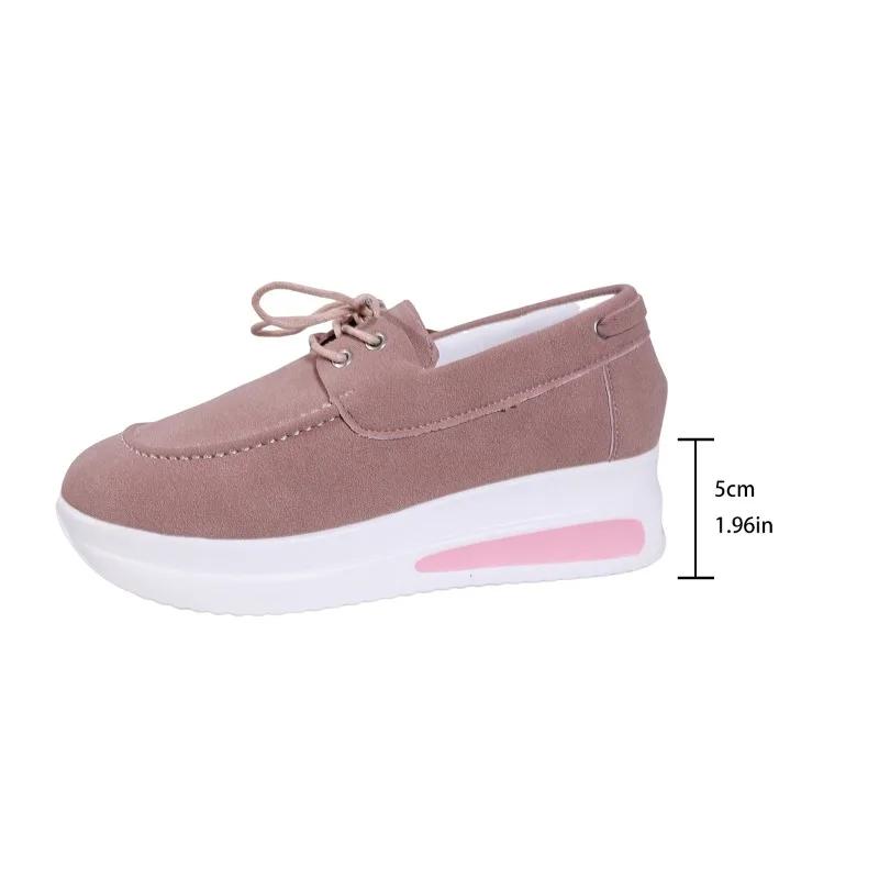 Fashion 2025 Casual Sneakers Women's Shoes New Plus Size Border Design Low Top Thick Bottom Lazy Shoes Comfortable Athletic Footwe