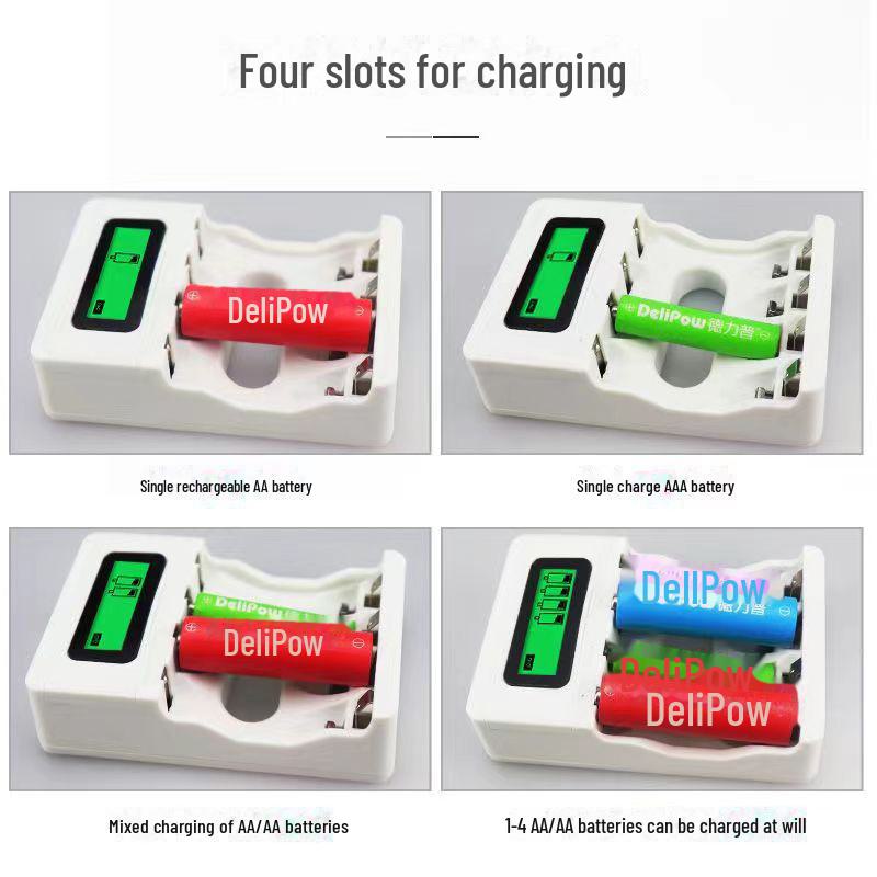 Delipu No. 5 Rechargeable Battery Set for Children's Toy Remote Control - NiMH No. 5 & No. 7 Rechargeable Batteries