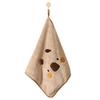 Capybara Coral Velvet Towel, Water-absorbing and Quick-drying Thickened Square Towel, Hanging Handkerchief Without Shedding