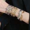 Metallisch Minimalistisch Unregelmäßige Armbänder Damen Mehrschichtig Blume Geometrisch Offener Armreif Stilvoll Exquisit Bankett Schmuck Geschenke